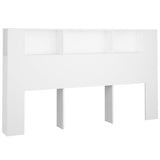 Headboard Cabinet White Engineered wood Headboard Cabinet 811943