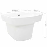 Basin White 50 x 45 x 41 cm Glazed Ceramic 143013