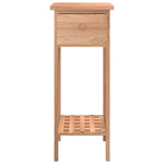 ZNTS Side Table with Drawer 25x25x60cm Solid Wood Walnut 350343