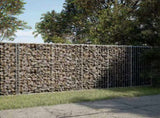 Gabion Basket with Cover 200x100x100 cm Galvanised Iron 3295192