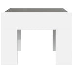 ZNTS Coffee Table with Infinity LED White 40x40x30 cm 847595