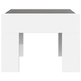 ZNTS Coffee Table with Infinity LED White 40x40x30 cm 847595