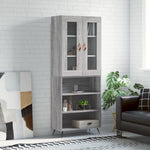 Highboard Grey Sonoma 69.5x34x180 cm Engineered Wood 3198703