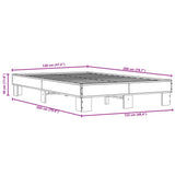 Bed Frame without Mattress Brown Oak 120x200 cm 845866