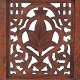 Hand Carved 3-Panel Room Divider Brown 120x165 cm 285334