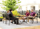 Set of Four Minimal Metal Garden Chairs - Black T3398P318554
