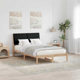 Bed frame Brown and black 120 x 200 cm Solid pine wood 878751