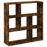 Room Divider Bookcase Smoked Oak 102x29x103.5 cm Engineered Wood 858052