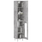 Highboard Concrete Grey 34.5x34x180 cm Engineered Wood 3199077