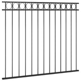Fence Panel ASSEN Steel 1.7x1.5 m Black 146319