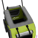 Pet Bike Trailer Green and Black Oxford Fabric and Iron 93892