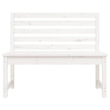 Garden Bench White 109 cm Solid Wood Pine 824033