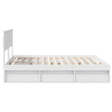 Bed Frame with Headboard White 180 x 200 cm Solid Pine Wood 3409727