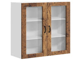 Wall Glass Cabinet LUCCA Old Wood 80 x 31 x 100 cm 885163