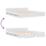 Bed Frame with Drawers without Mattress White 180x200 cm Super King 3280727