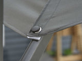 3 Offset Parasol Cantilever Hanging Umbrella 360&deg Rotation w/ Base Dark Grey T3398P314228