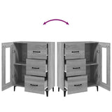 Sideboard Grey Sonoma 69.5x34x90 cm Engineered Wood 817367