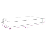 Seat Cushion SOEST 100% Polyester White 120 x 60 x 15 cm 946705