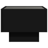 ZNTS Bedside Table with Infinity LED Black 40x40x30 cm 3284064