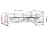 Sofa Sets 4 pcs Natural Solid Acacia Wood 3374729