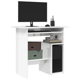 Desk High Gloss White 80x45x74 cm Engineered Wood 801370