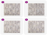 Mosaic Tiles Cream 30 x 30 cm Marble 42033525