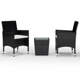 Garden Bistro Set Black, Cream White 3095933