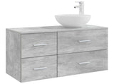 Bathroom Furniture Set 2 pcs Concrete Grey Engineered Wood 3403955
