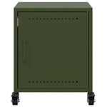 ZNTS Bedside Cabinets 2 pcs Olive Green 36x39x43.5 cm Steel 846623