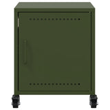 ZNTS Bedside Cabinets 2 pcs Olive Green 36x39x43.5 cm Steel 846623