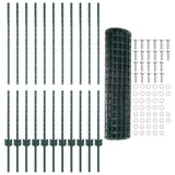 Welded Wire Fence 25 x 1.2 m PVC-Coated Steel Green 3336013