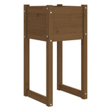Planters 2 pcs Honey Brown 40x40x81 cm Solid Wood Pine 822129