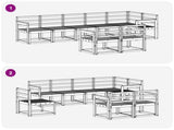 Outdoor Sofa Set 8 pcs Natural Solid Acacia Wood 3366557