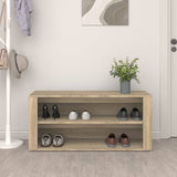 ZNTS Shoe Rack Sonoma Oak 100x35x45 cm Engineered Wood 816907