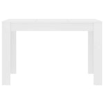 Dining Table White 120x60x76 cm Engineered Wood 800432