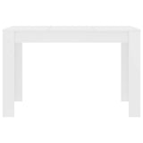 Dining Table White 120x60x76 cm Engineered Wood 800432