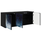Wall-mounted TV Cabinet RAALTE 102 x 33 x 40 cm Black Oak 8007156