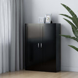 Book Cabinet Black 82.5x30.5x115 cm Engineered Wood 802715