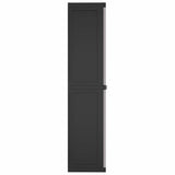 Outdoor Storage Cabinet Grey and Black 97x37x165 cm PP 364203