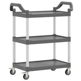 ZNTS 3-Tier Trolley Grey 81x41x92 cm Aluminium 30321