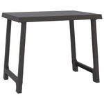 Camping Table Anthracite 79x56x64 cm PP Wooden Look 364735