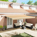 Retractable Awning with Manual Multicolour 500 x 300 cm Fabric 3331298