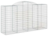 Arched Gabion Baskets 11 pcs 200x50x140/160 cm Galvanised Iron 3146371