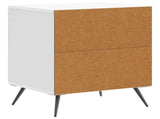 Bedside Cabinet High Gloss White 43 x 34.5 x 50 cm 895493