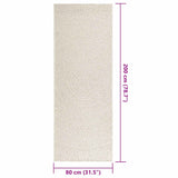 ZNTS Rug ZIZUR Cream 80x200 cm Jute Look Indoor and Outdoor 4010373