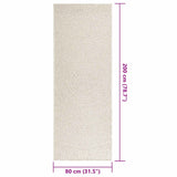 Rug ZIZUR Cream 80x200 cm Jute Look Indoor and Outdoor 4010373