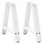 ZNTS Coffee Table Legs A-Shaped 2 pcs White 38x cm Steel 4012829