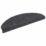 Stair Mats Self-adhesive 20 pcs 65x21x4 cm Dark Grey Half Round Large 3365644