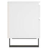 Bedside Cabinets 2 pcs White 40x35x50 cm Engineered Wood 830685