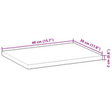 Floating Shelves 4 pcs 40x30x2 cm Oil Finished Solid Wood Acacia 3279526